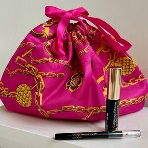 Estée Lauder waterproof eye gel pencil, mascara and cosmetic bag